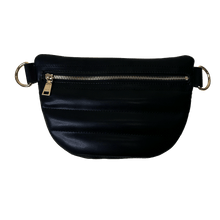 Load image into Gallery viewer, Stacy Small Quilted Faux Leather Waist/Sling Bag: Dune w/Gold Hardware
