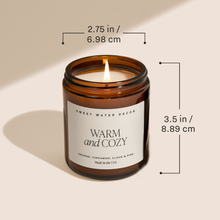 Load image into Gallery viewer, Warm and Cozy 9 oz Soy Candle - Christmas Home Decor &amp; Gifts
