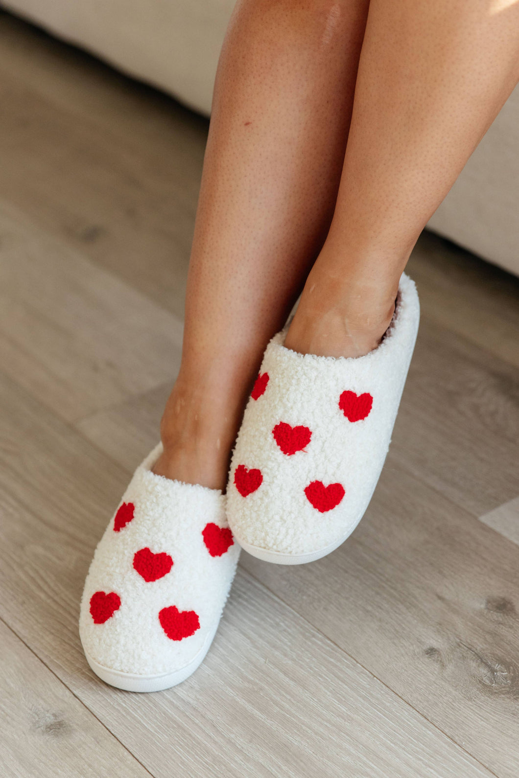 Mini Hearts Cozy Slippers: S/M