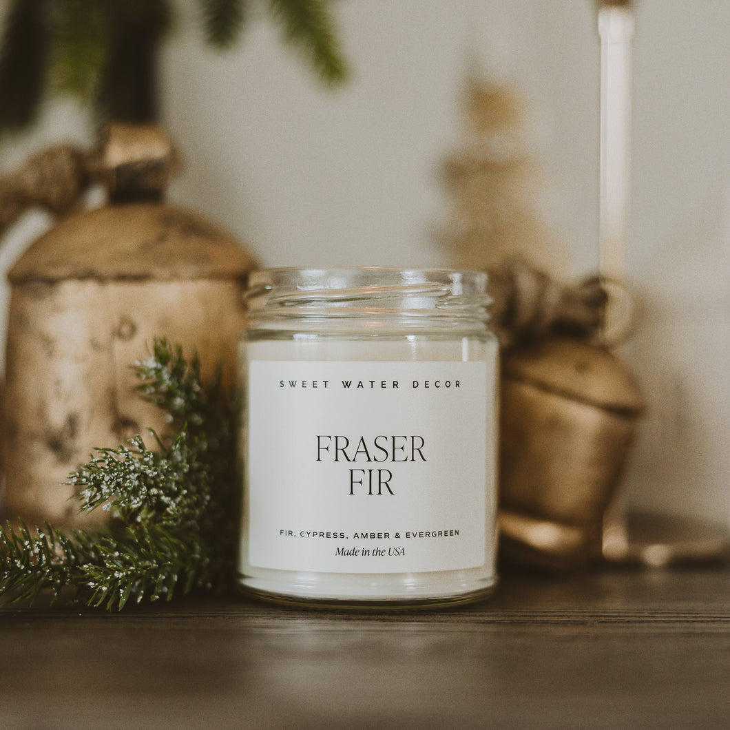 Fraser Fir 9 oz Soy Candle - Christmas Home Decor & Gifts