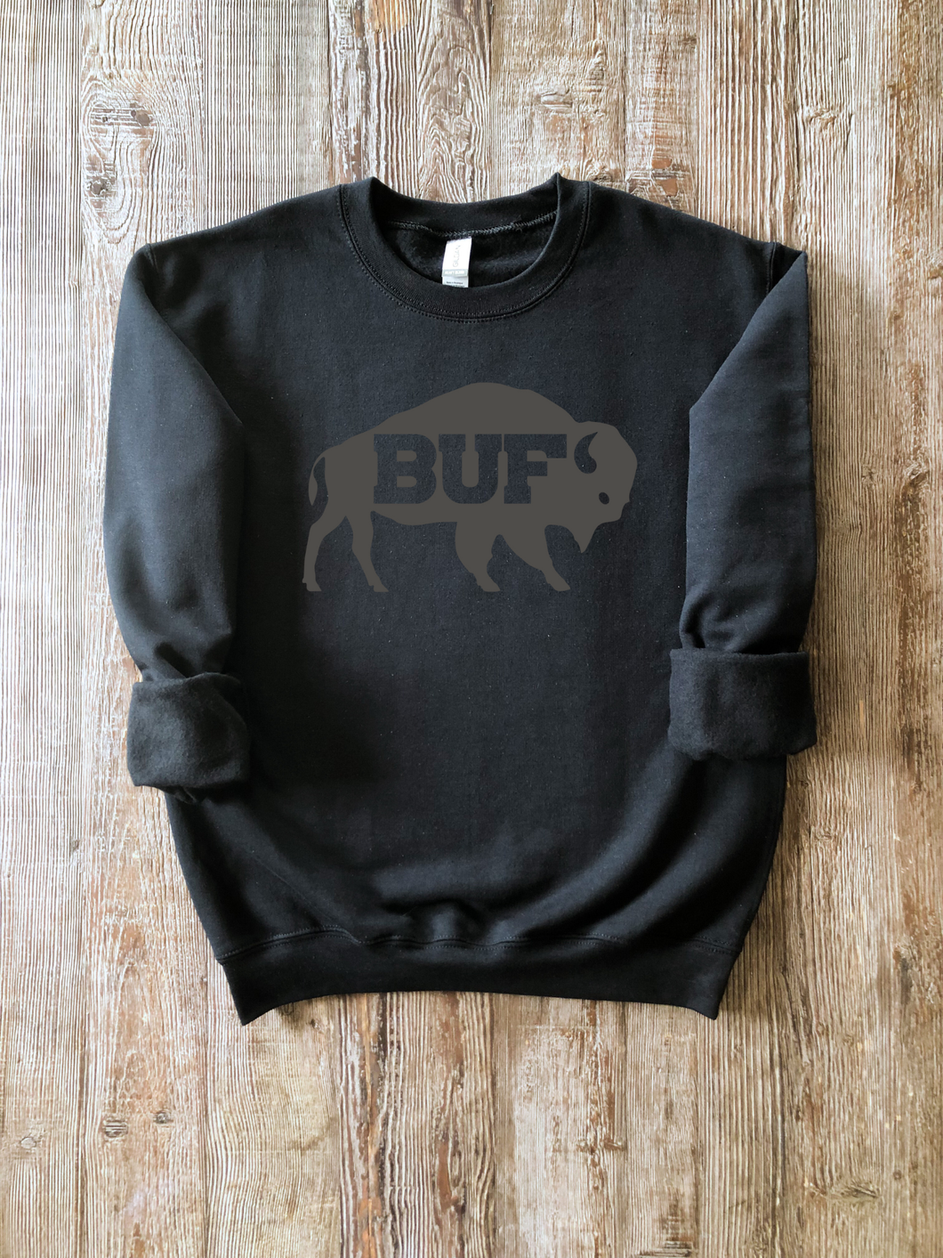 Black on Black Buffalo Sweatshirt